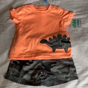 Carter’s Boy 3-6 Month Dinosaur Camo Short New!